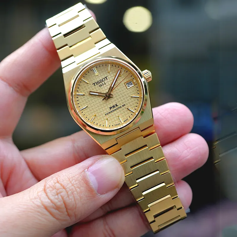 Tissot PRX Powermatic 80 Champagne 35mm Dial Unisex Watch- T137.207.33.021.00